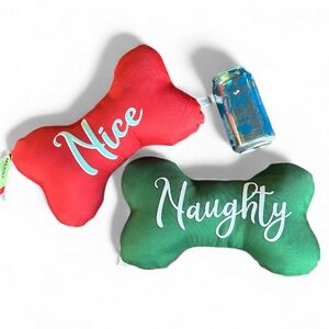 Christmas Dog Squeaky toys set 2 NEW